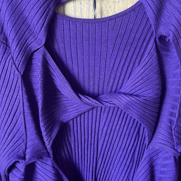 NEW Future Collective Purple Twisted Back Ribbed Sweater Size 2X - Picture 11 of 13